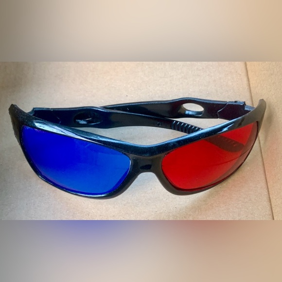 1990s Vtg Adult One Size 3D Movie Image Viewing Glasses - Picture 2 of 8
